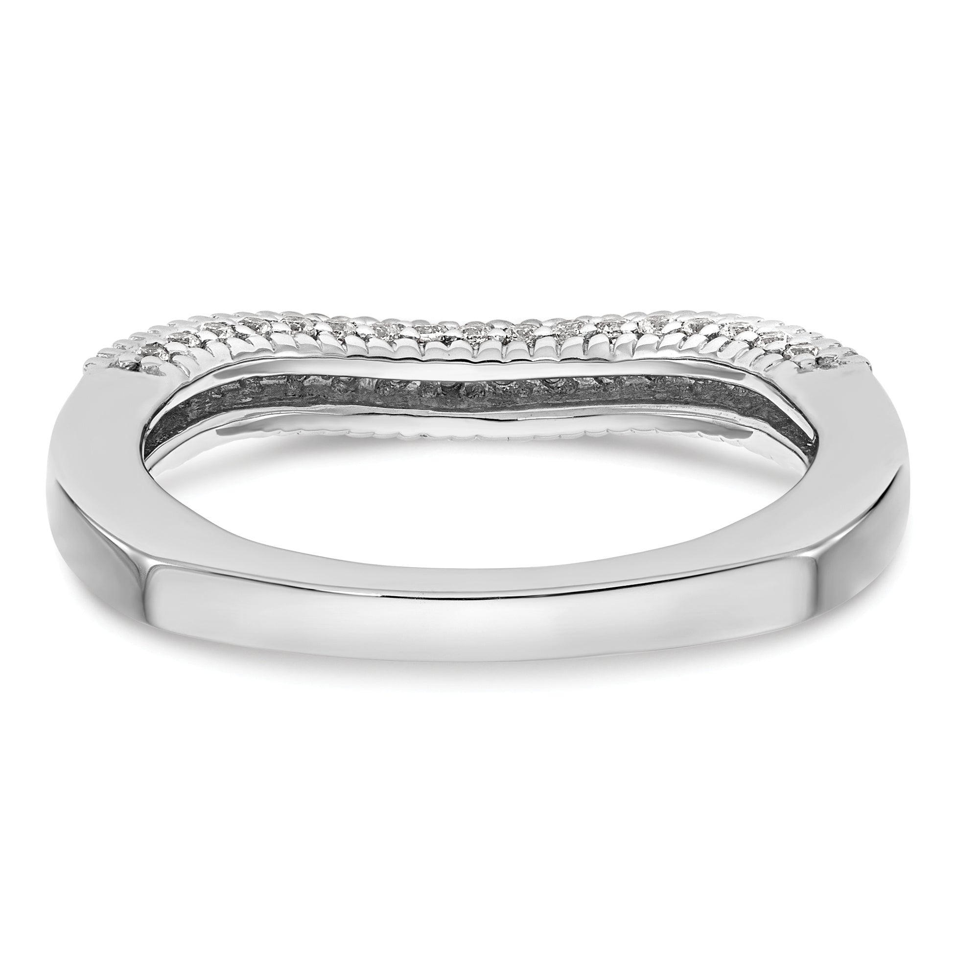 0.36ct. CZ Solid Real 14K White Gold Wedding Wedding Band Ring