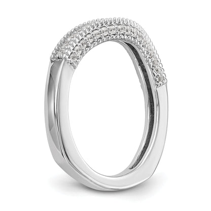 0.36ct. CZ Solid Real 14K White Gold Wedding Wedding Band Ring