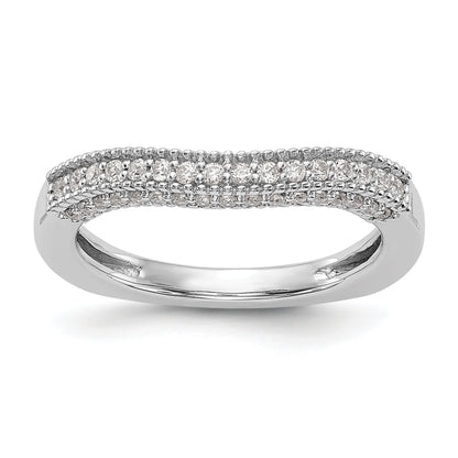 0.36ct. CZ Solid Real 14K White Gold Wedding Wedding Band Ring