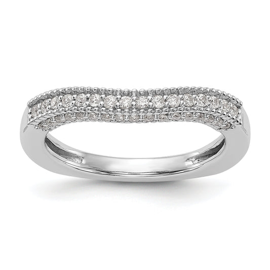 0.36ct. CZ Solid Real 14K White Gold Wedding Wedding Band Ring