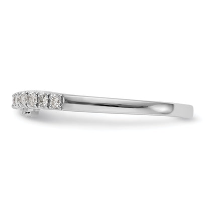0.16ct. CZ Solid Real 14k White Gold Wedding Wedding Band Ring
