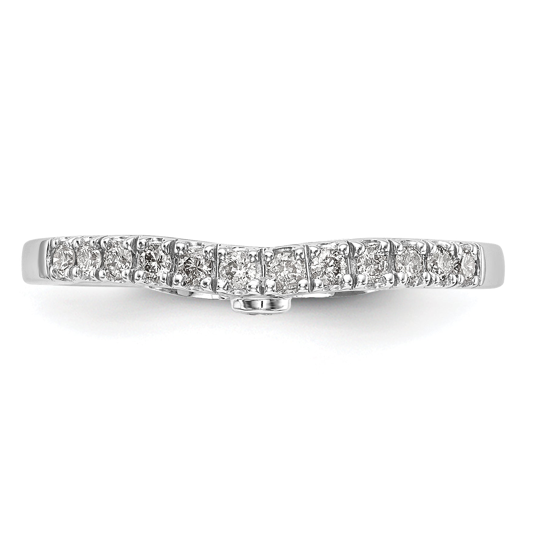 0.16ct. CZ Solid Real 14k White Gold Wedding Wedding Band Ring