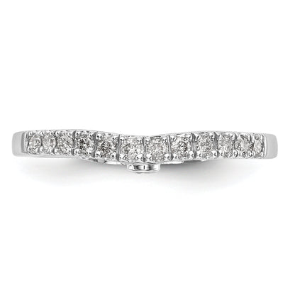 0.16ct. CZ Solid Real 14k White Gold Wedding Wedding Band Ring
