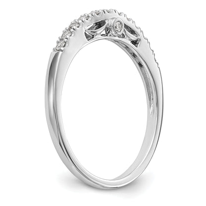 0.16ct. CZ Solid Real 14k White Gold Wedding Wedding Band Ring