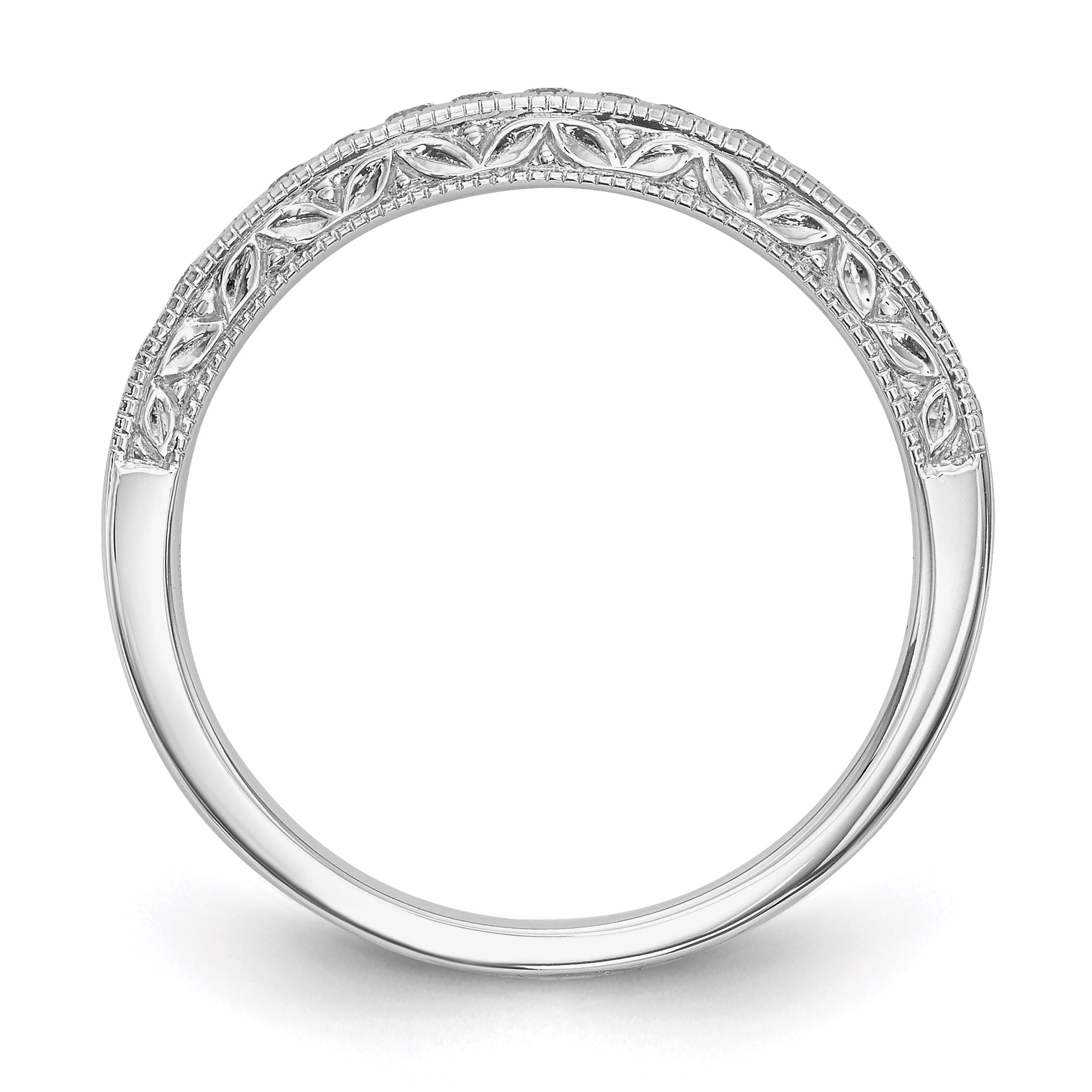 0.25ct. CZ Solid Real 14k White Gold Wedding Wedding Band Ring
