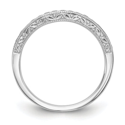 0.25ct. CZ Solid Real 14k White Gold Wedding Wedding Band Ring