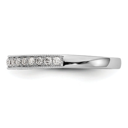 0.25ct. CZ Solid Real 14k White Gold Wedding Wedding Band Ring