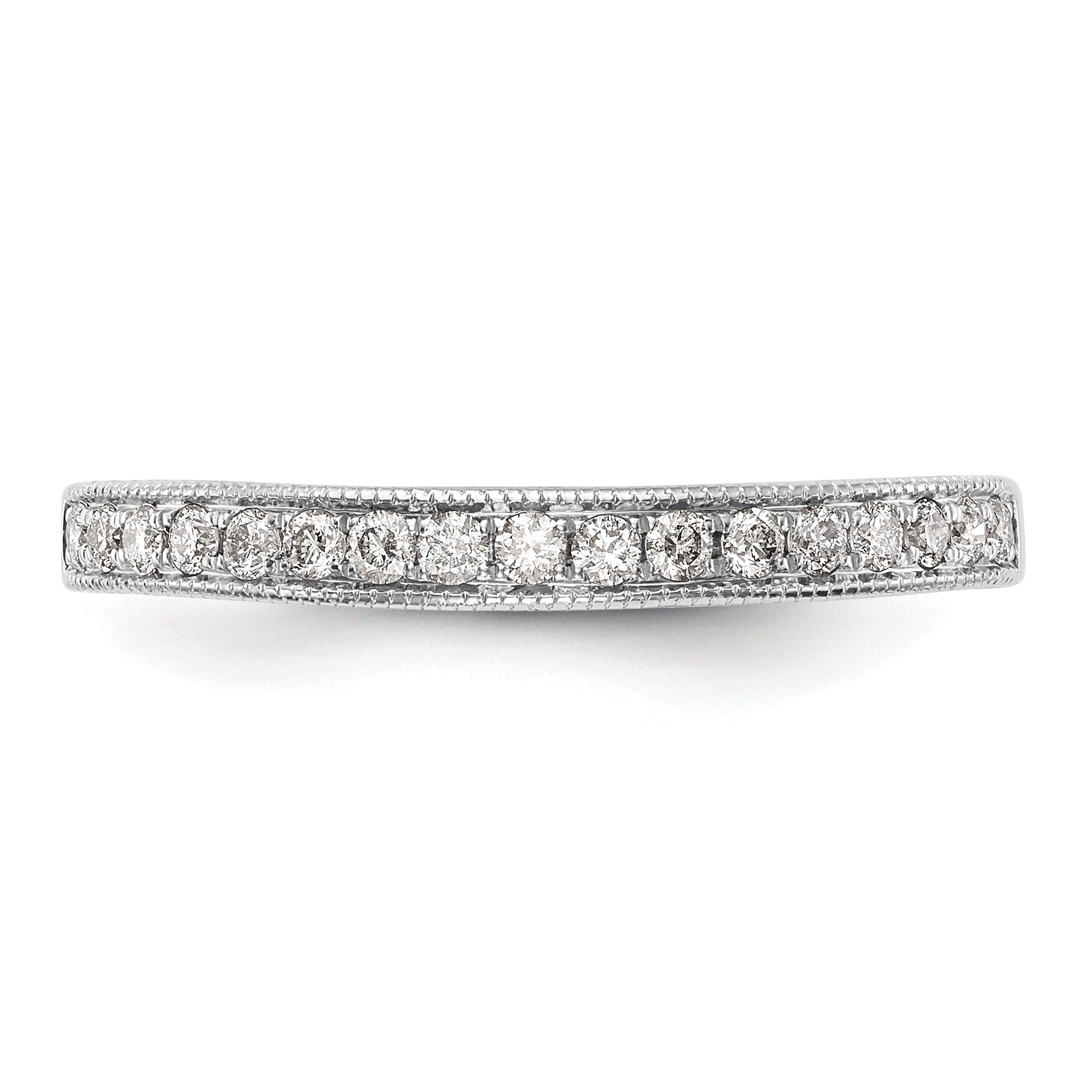 0.25ct. CZ Solid Real 14k White Gold Wedding Wedding Band Ring