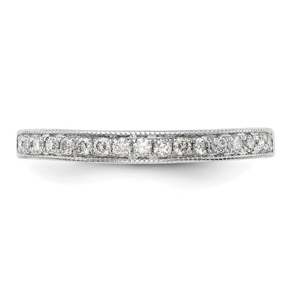 0.25ct. CZ Solid Real 14k White Gold Wedding Wedding Band Ring