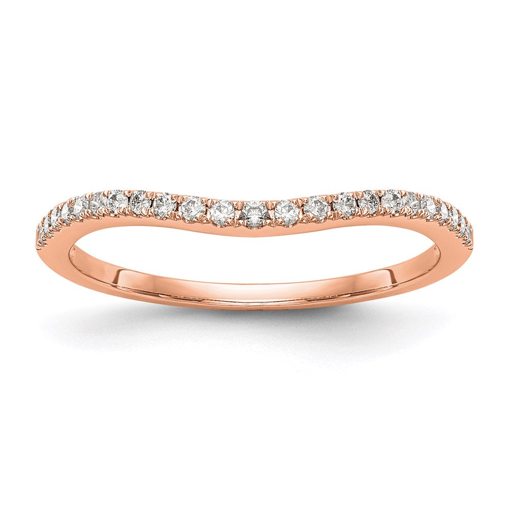 14k rose gold real diamond wedding band rm2126b 015 raa
