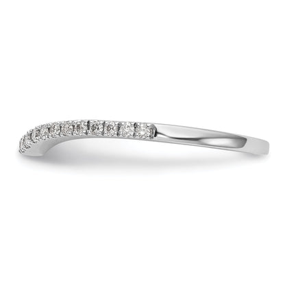 0.15ct. CZ Solid Real 14k White Gold Wedding Wedding Band Ring