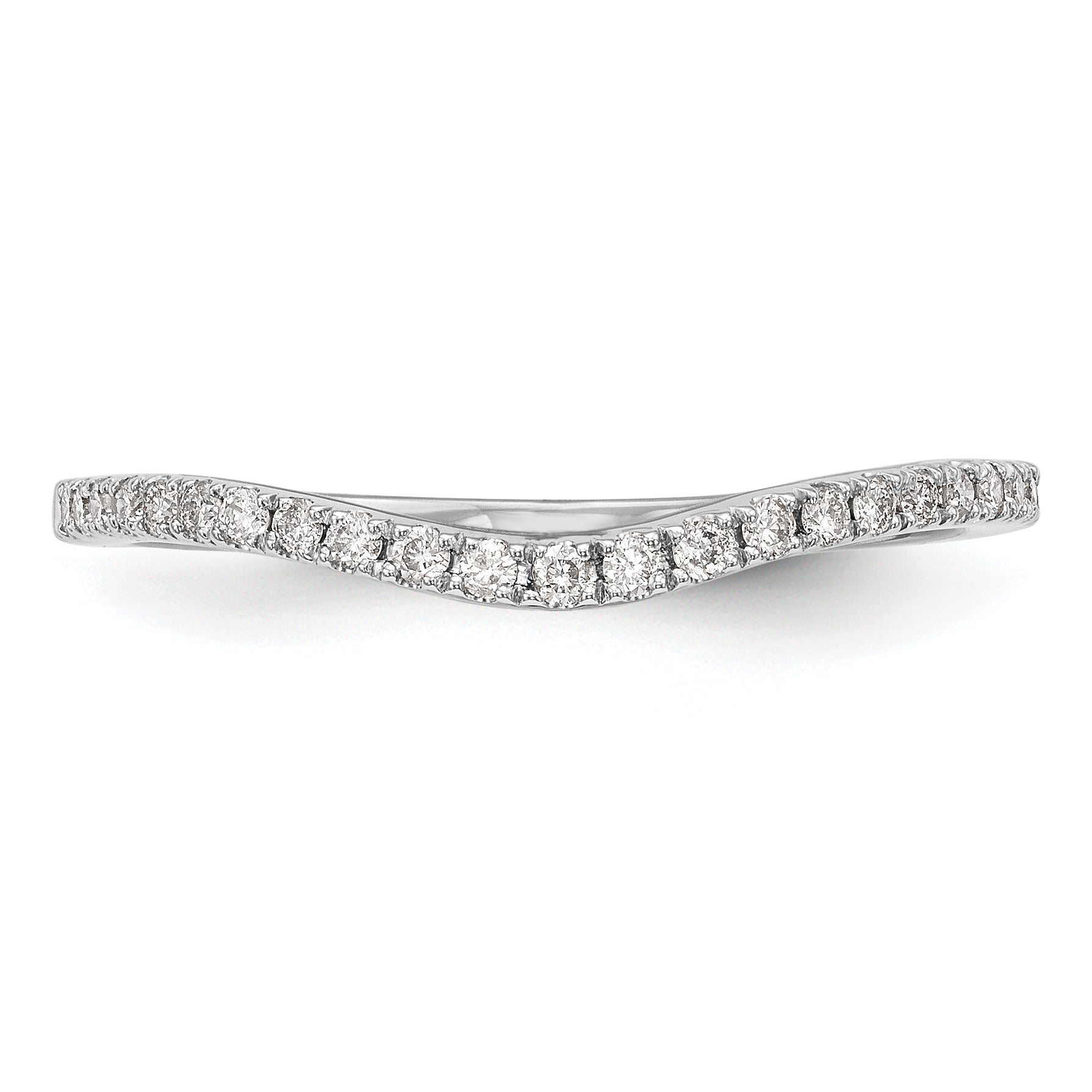 0.15ct. CZ Solid Real 14k White Gold Wedding Wedding Band Ring
