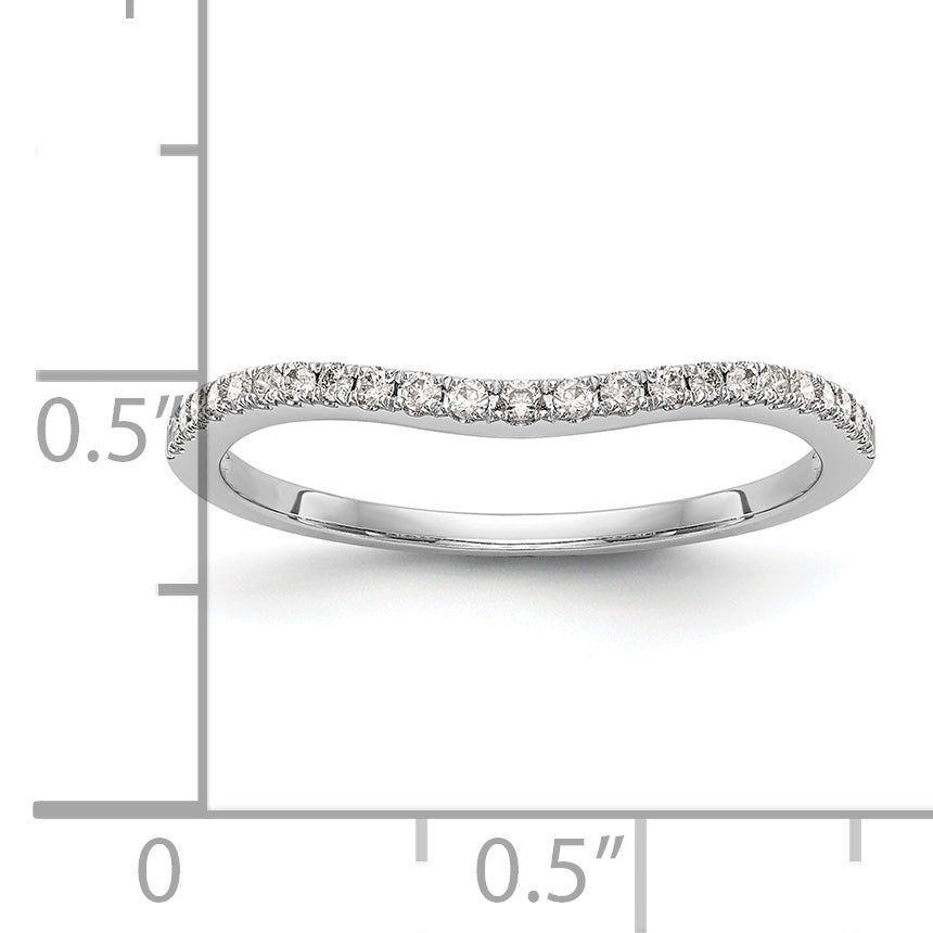 0.15ct. CZ Solid Real 14k White Gold Wedding Wedding Band Ring