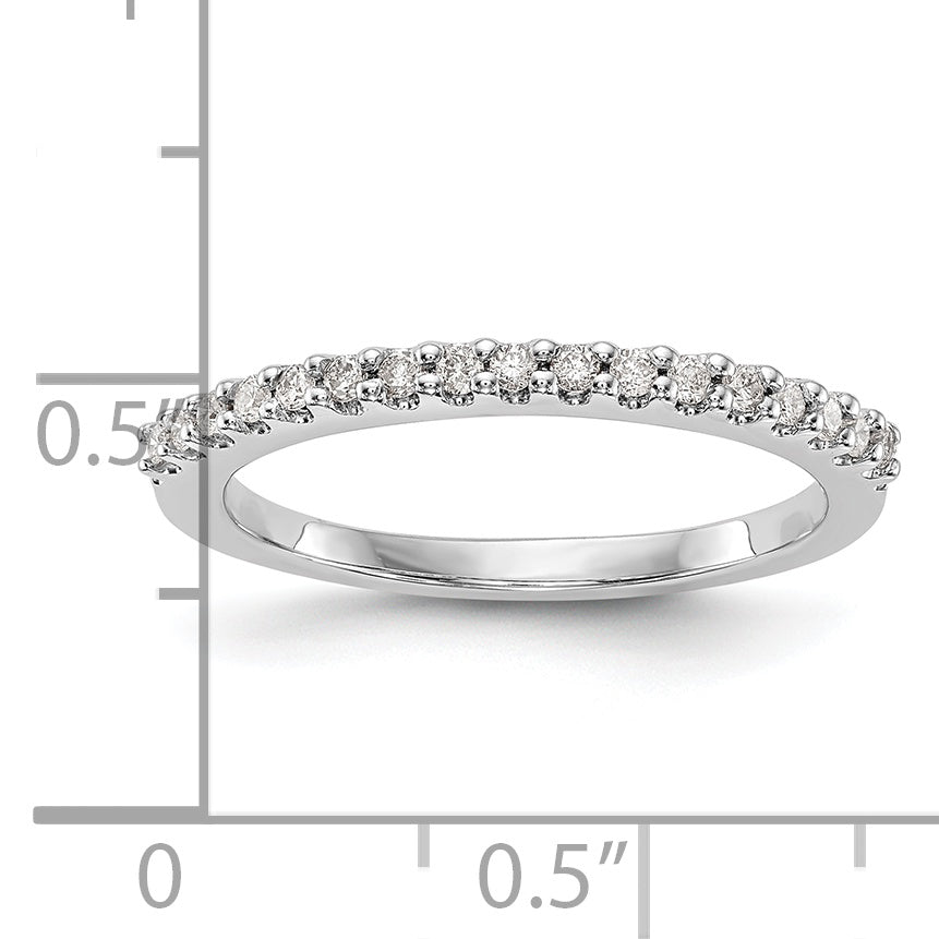 0.20ct. CZ Solid Real 14k White Gold Wedding Wedding Band Ring