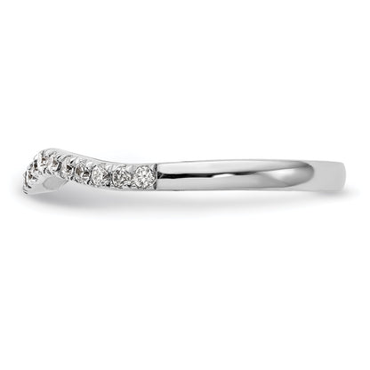 0.14ct. CZ Solid Real 14k White Gold Wedding Wedding Band Ring