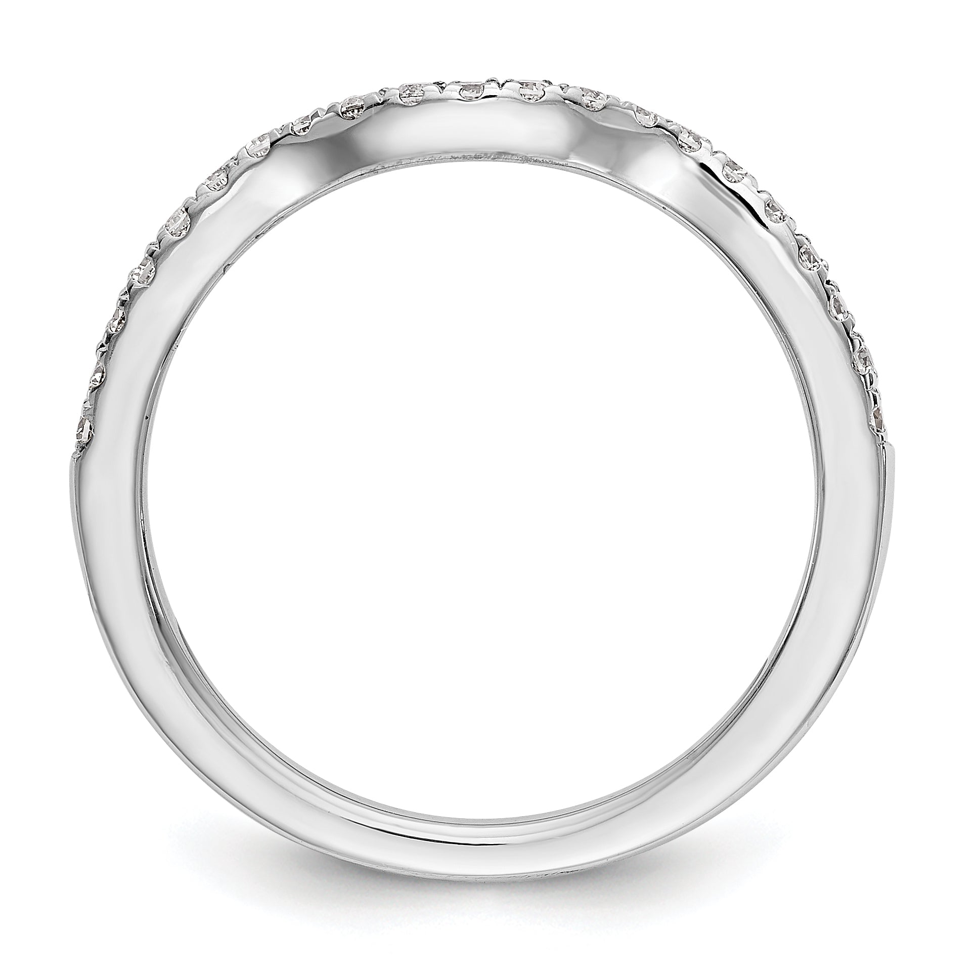 0.25ct. CZ Solid Real 14k White Gold Wedding Wedding Band Ring