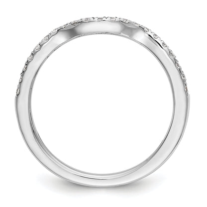 0.25ct. CZ Solid Real 14k White Gold Wedding Wedding Band Ring