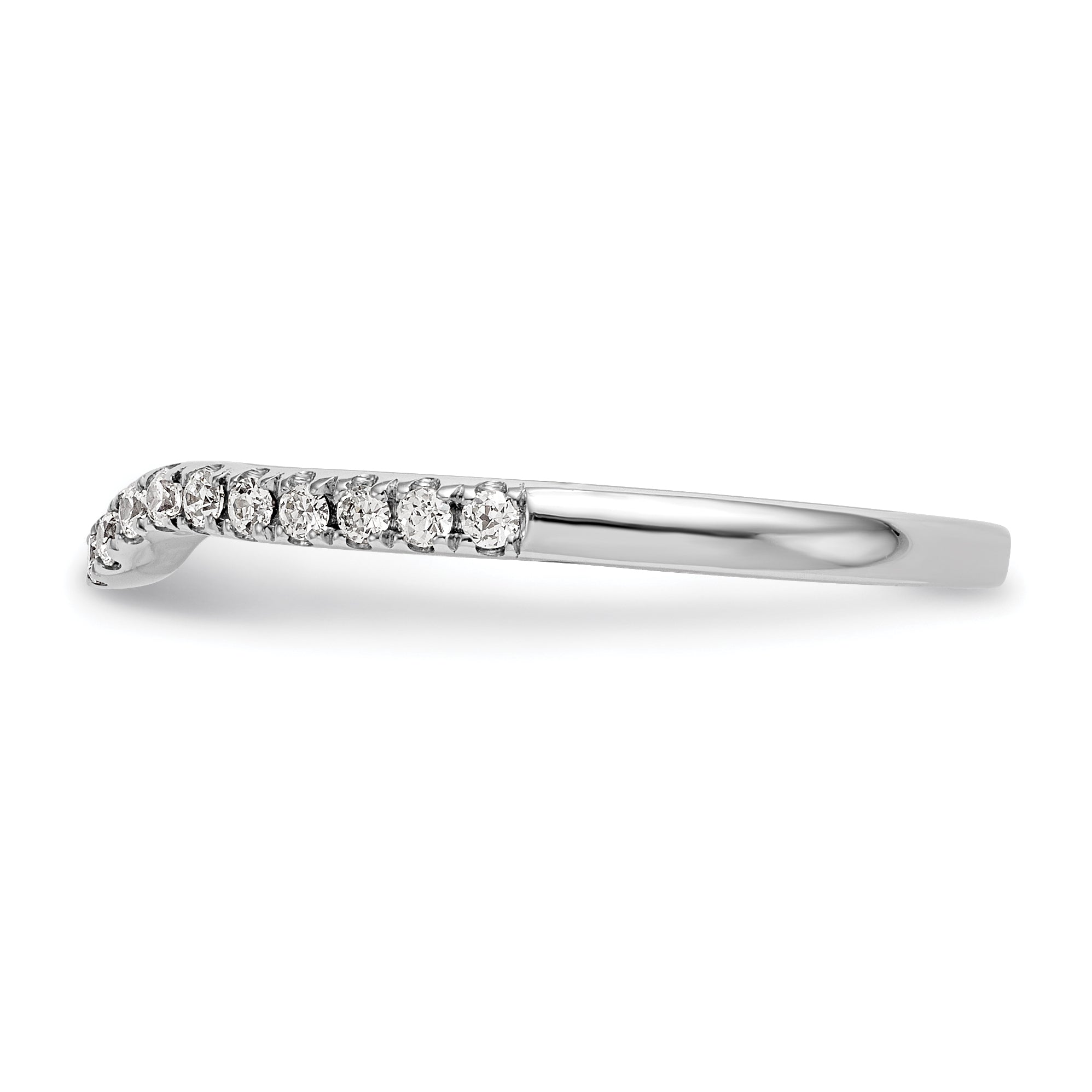 0.25ct. CZ Solid Real 14k White Gold Wedding Wedding Band Ring