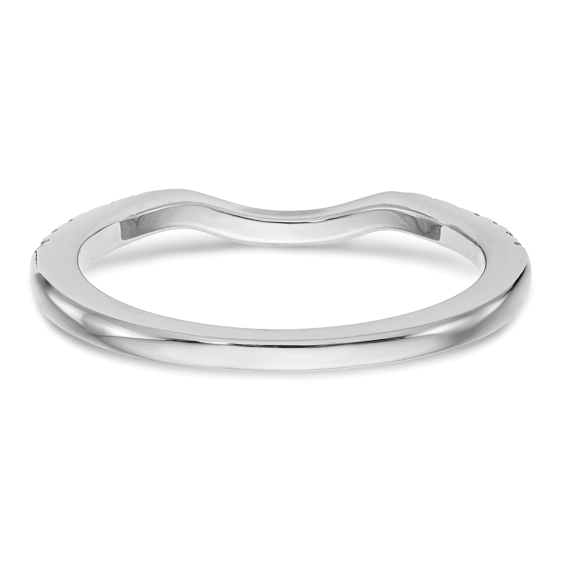 0.25ct. CZ Solid Real 14k White Gold Wedding Wedding Band Ring
