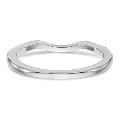 0.25ct. CZ Solid Real 14k White Gold Wedding Wedding Band Ring