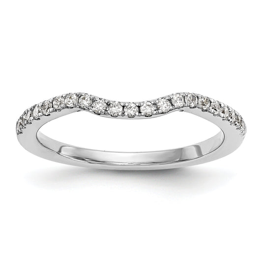 0.25ct. CZ Solid Real 14k White Gold Wedding Wedding Band Ring
