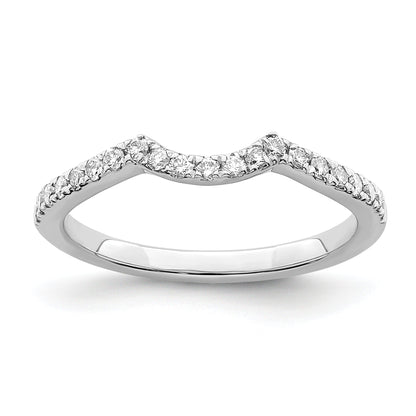 0.25ct. CZ Solid Real 14k White Gold Wedding Wedding Band Ring