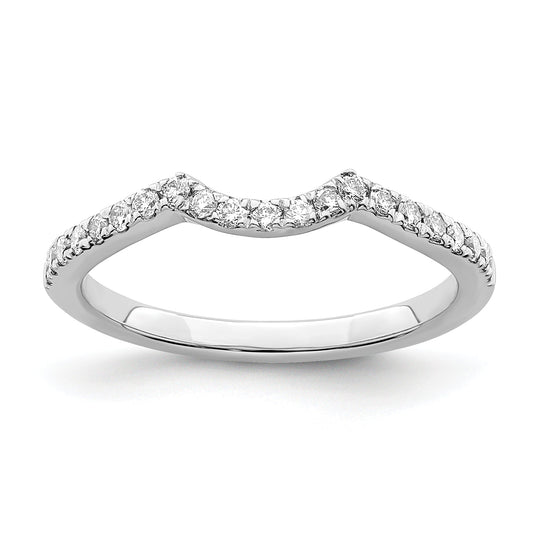 0.25ct. CZ Solid Real 14k White Gold Wedding Wedding Band Ring