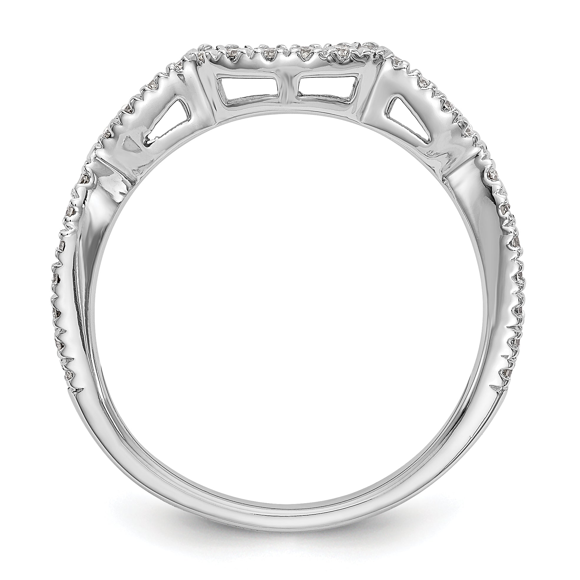 0.24ct. CZ Solid Real 14k White Gold Wedding Wedding Band Ring