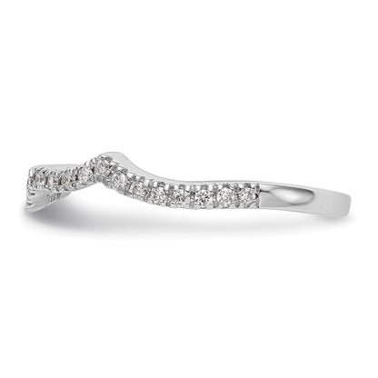 0.24ct. CZ Solid Real 14k White Gold Wedding Wedding Band Ring