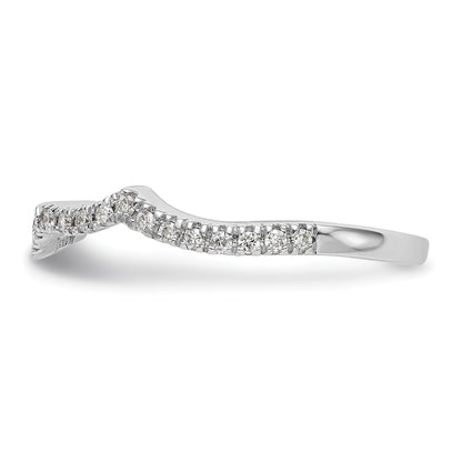 0.24ct. CZ Solid Real 14k White Gold Wedding Wedding Band Ring