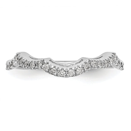 0.24ct. CZ Solid Real 14k White Gold Wedding Wedding Band Ring