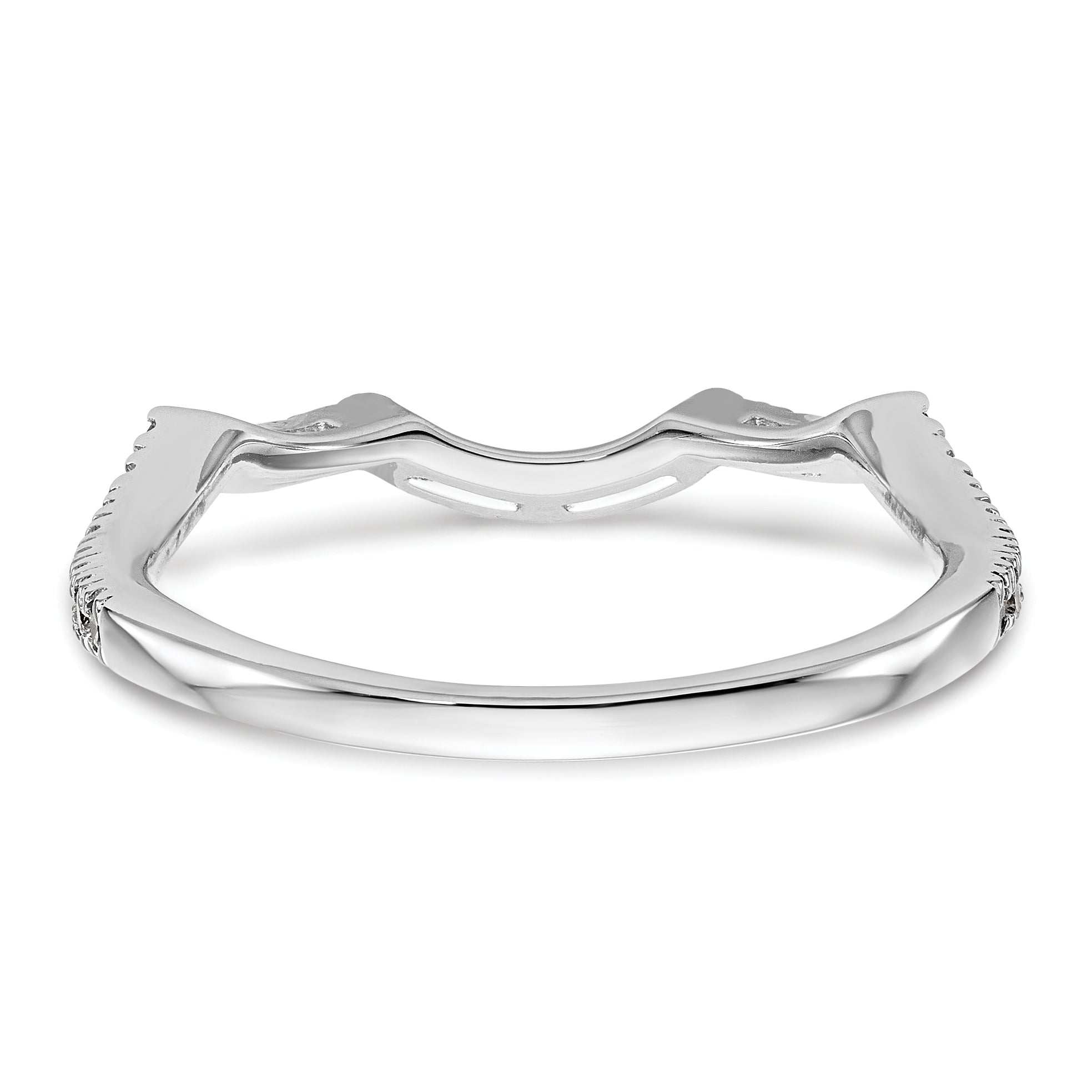 0.36ct. CZ Solid Real 14k White Gold Wedding Wedding Band Ring