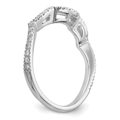0.24ct. CZ Solid Real 14k White Gold Wedding Wedding Band Ring