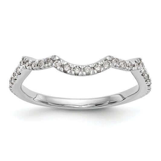 0.36ct. CZ Solid Real 14k White Gold Wedding Wedding Band Ring