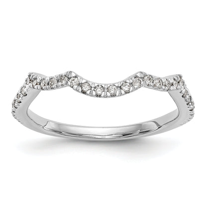 0.24ct. CZ Solid Real 14k White Gold Wedding Wedding Band Ring