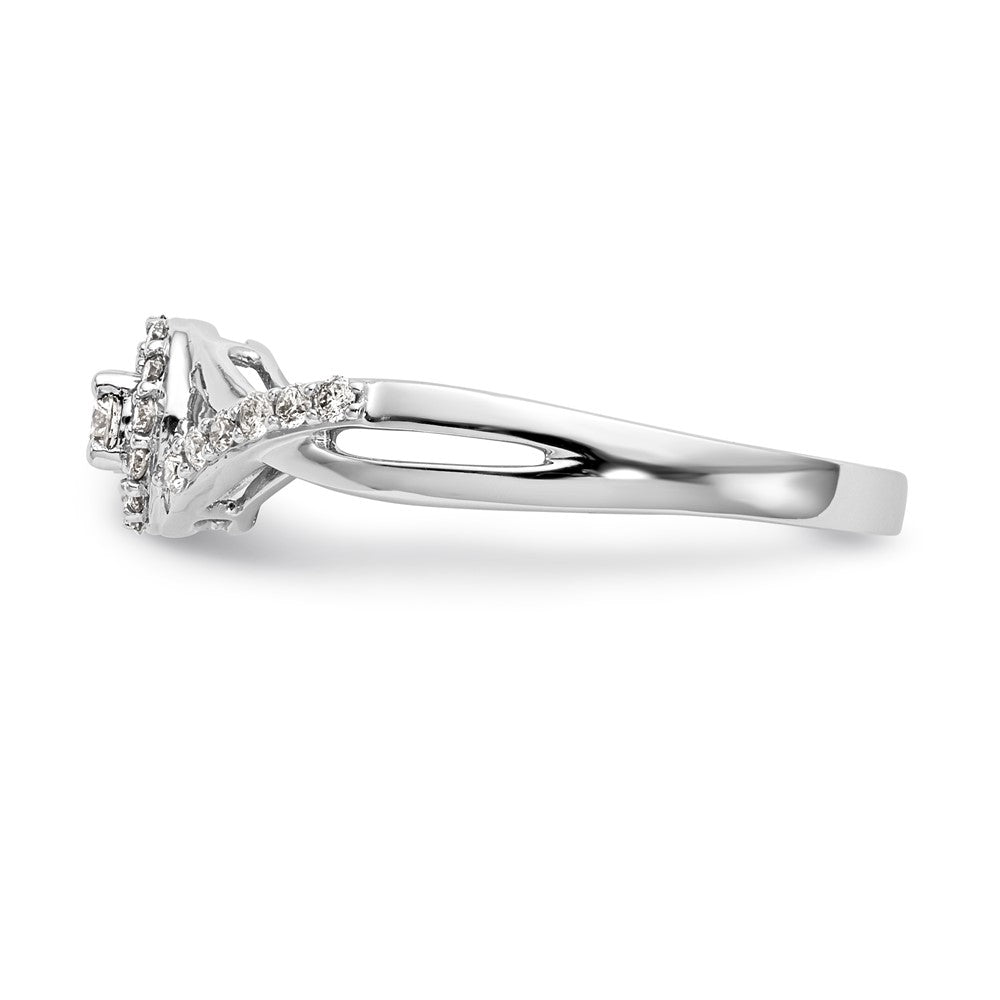 0.4 Ct. Natural Diamond Halo Infinity Bridal Engagement Ring Set in 14K White Gold