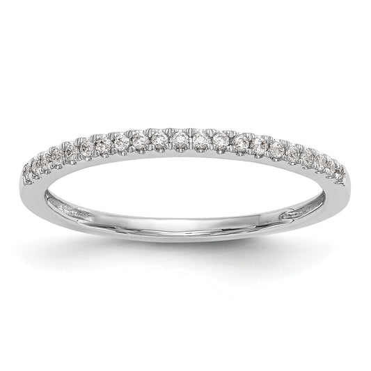 0.10ct. CZ Solid Real 14K White Gold Wedding Wedding Band Ring