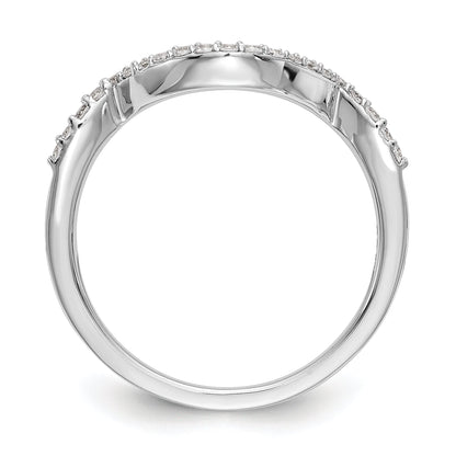 0.17ct. CZ Solid Real 14K White Gold Wedding Wedding Band Ring
