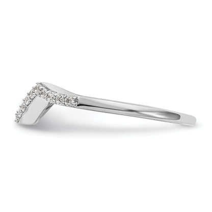 0.17ct. CZ Solid Real 14K White Gold Wedding Wedding Band Ring