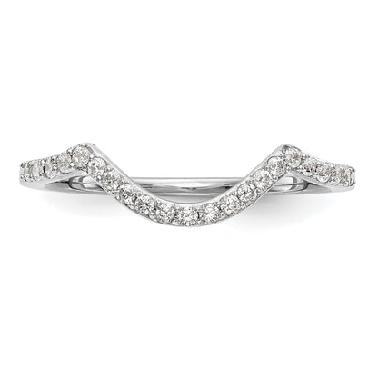 0.17ct. CZ Solid Real 14K White Gold Wedding Wedding Band Ring