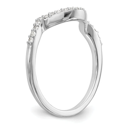 0.17ct. CZ Solid Real 14K White Gold Wedding Wedding Band Ring