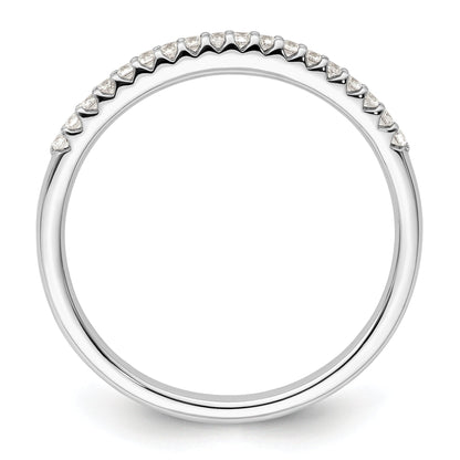 0.10ct. CZ Solid Real 14K White Gold Wedding Wedding Band Ring