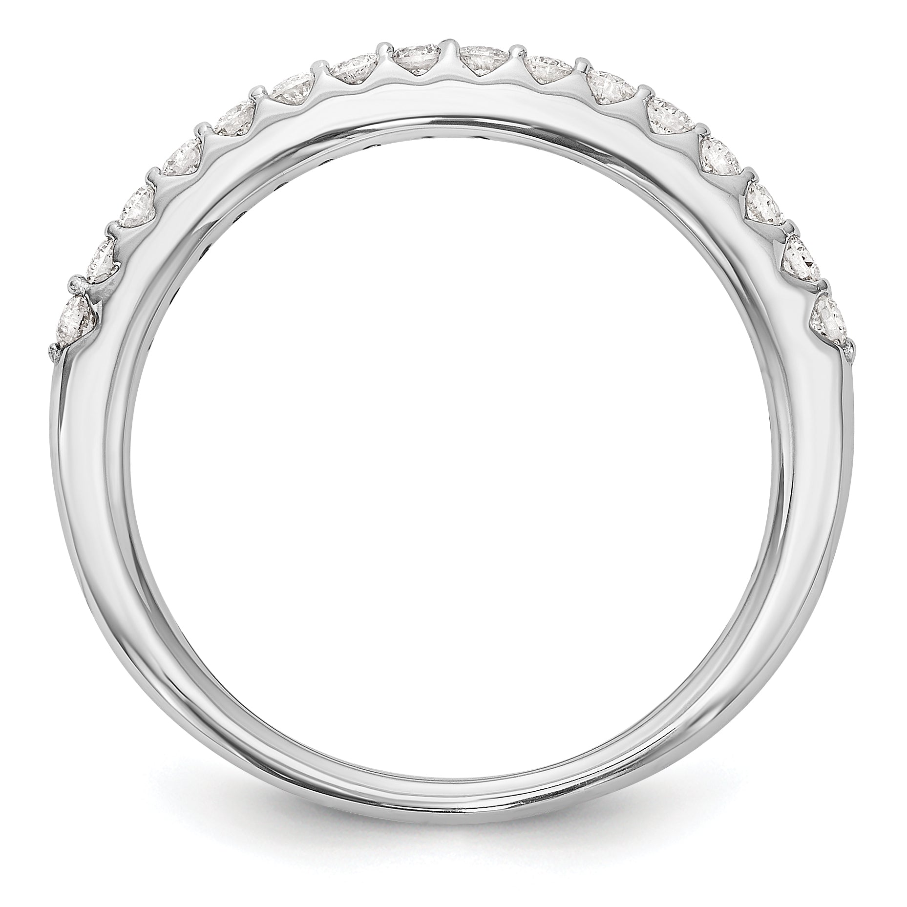 0.35ct. CZ Solid Real 14K White Gold Wedding Wedding Band Ring