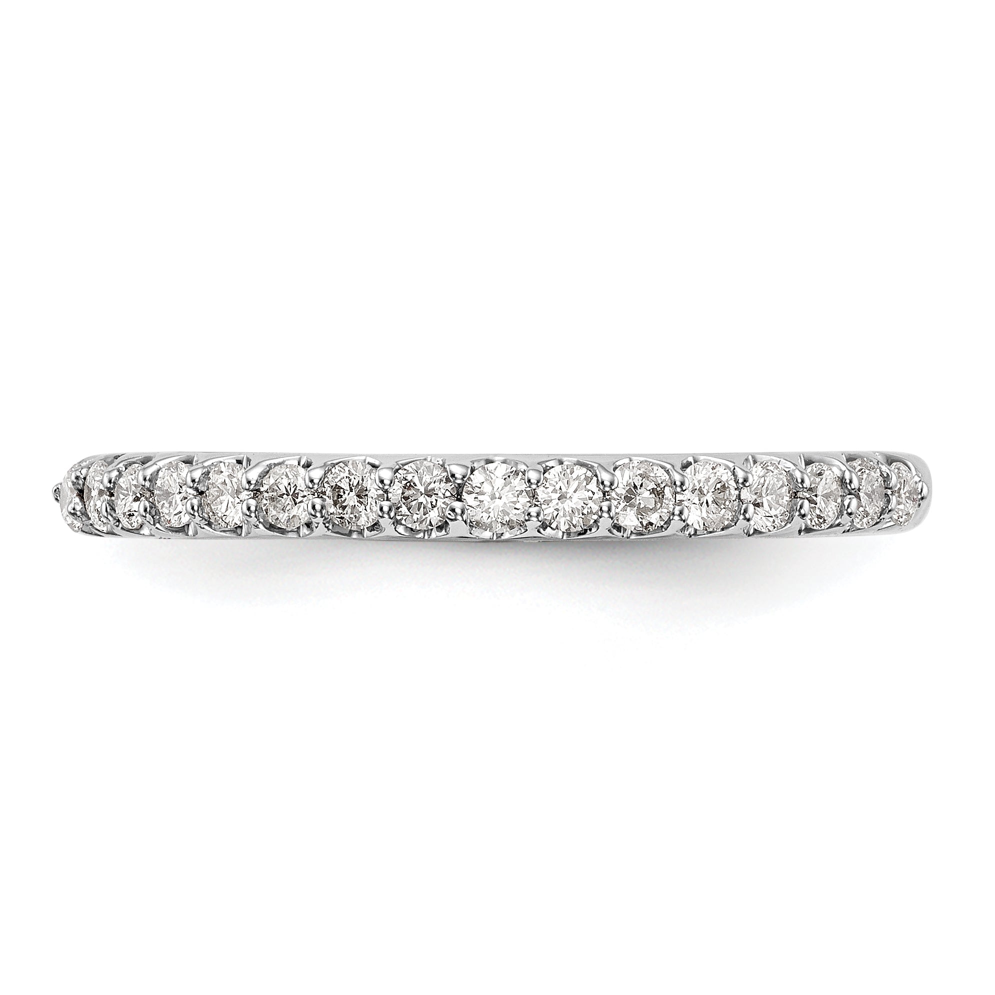 0.35ct. CZ Solid Real 14K White Gold Wedding Wedding Band Ring