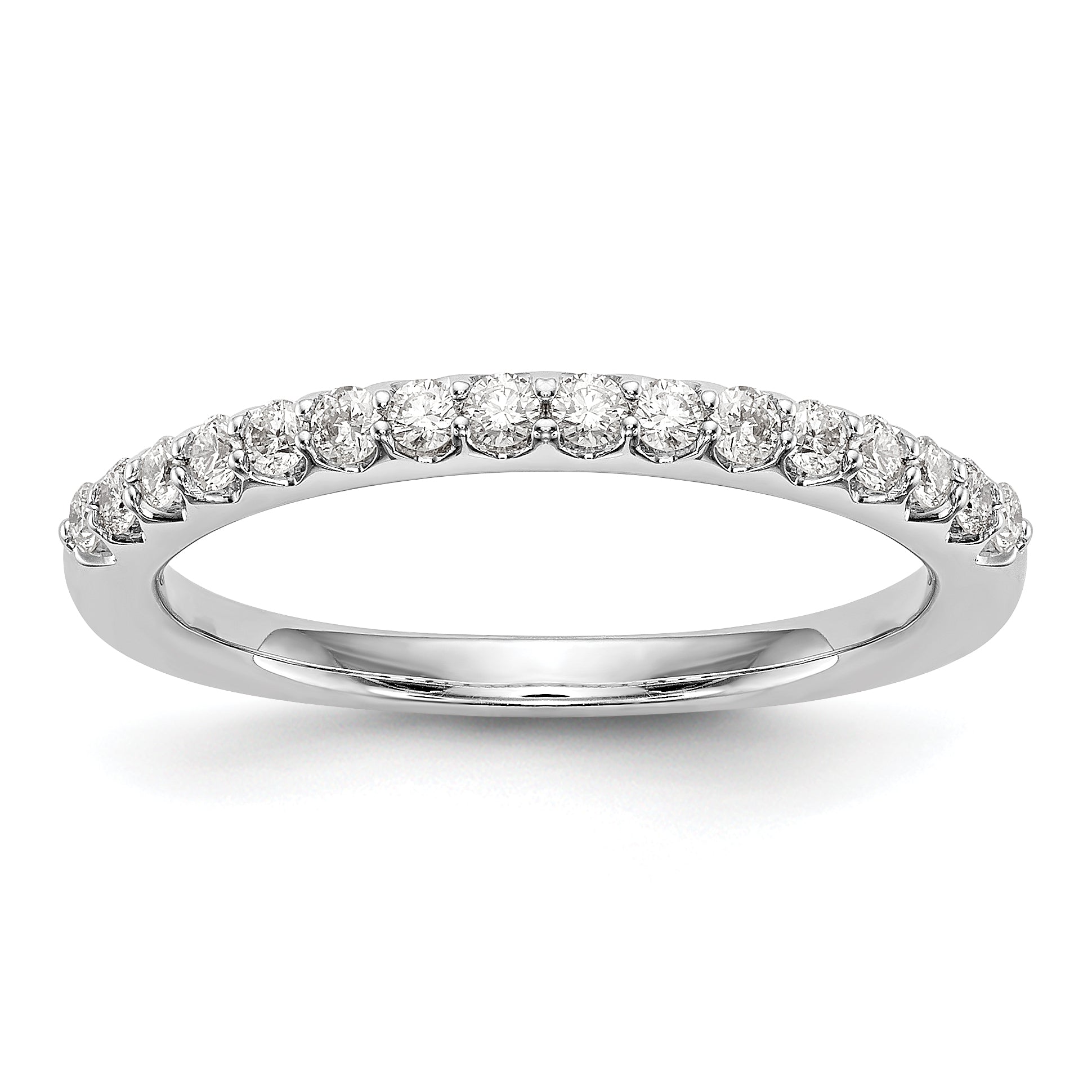 0.35ct. CZ Solid Real 14K White Gold Wedding Wedding Band Ring