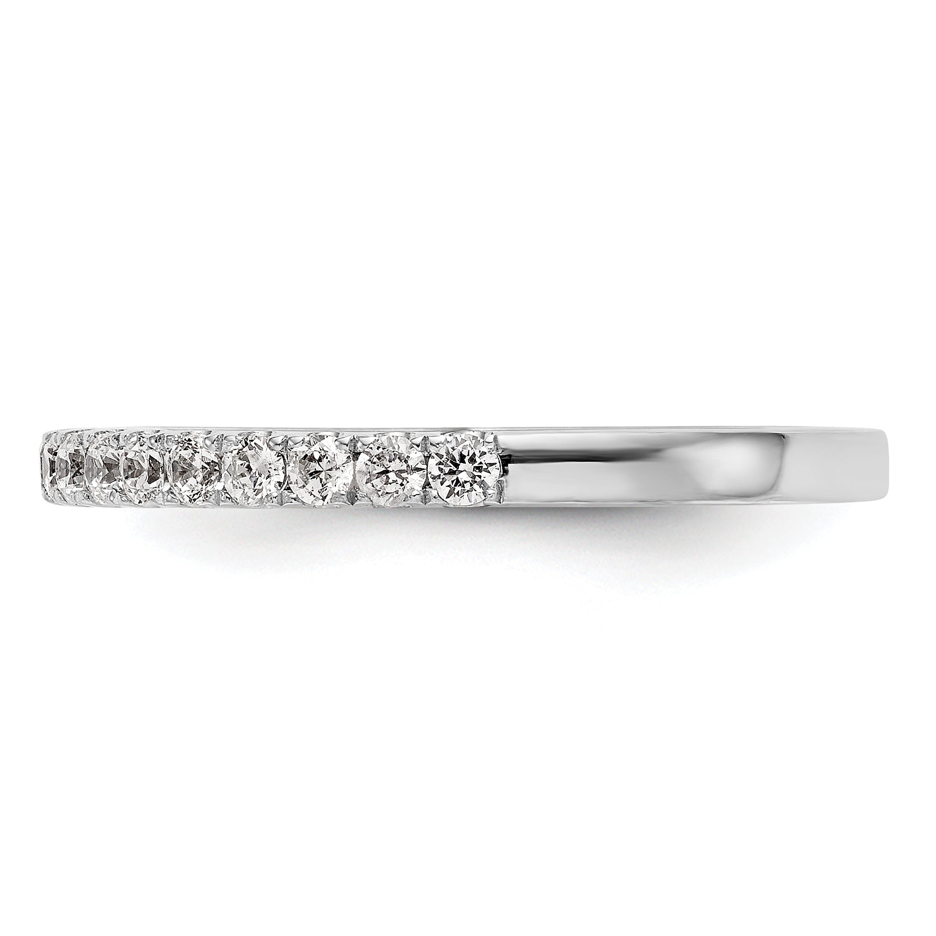 0.26ct. CZ Solid Real 14K White Gold Wedding Wedding Band Ring