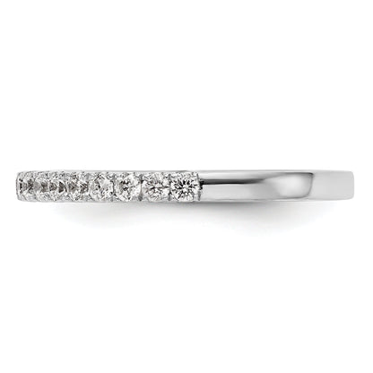 0.26ct. CZ Solid Real 14K White Gold Wedding Wedding Band Ring