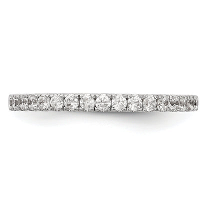 0.26ct. CZ Solid Real 14K White Gold Wedding Wedding Band Ring