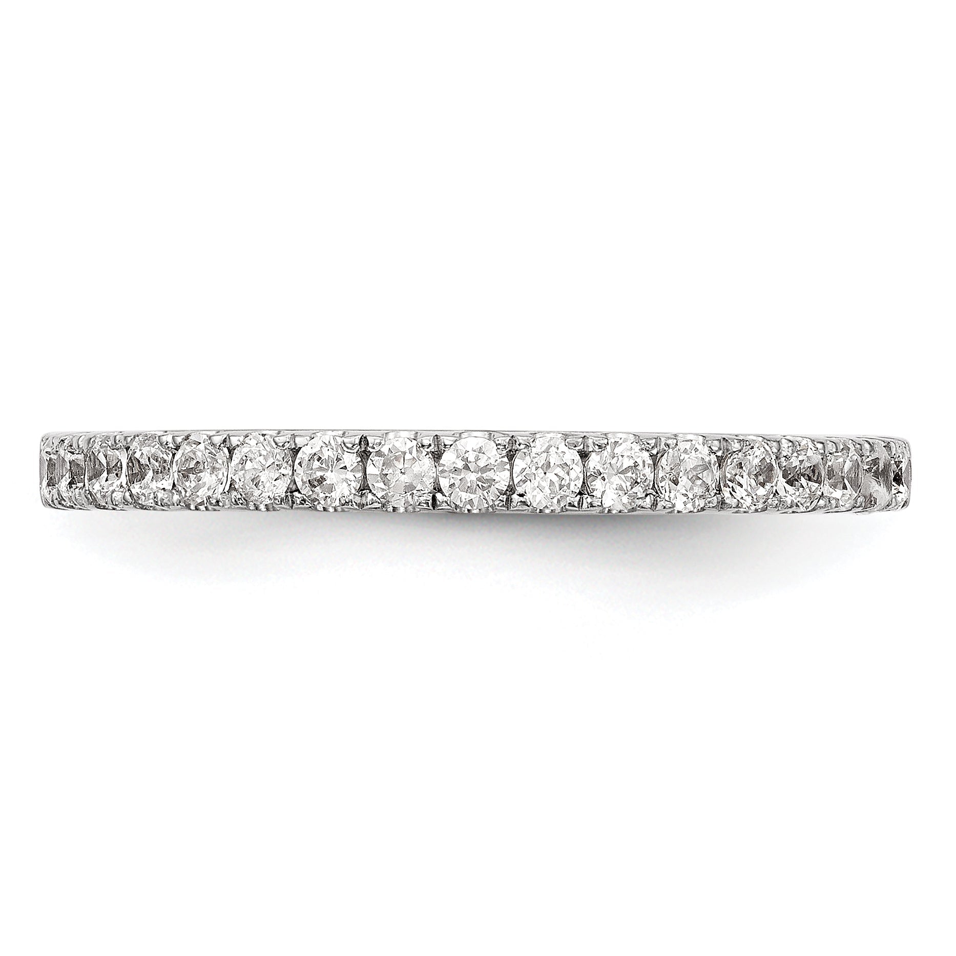0.34ct. CZ Solid Real 14K White Gold Wedding Wedding Band Ring