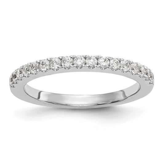 0.26ct. CZ Solid Real 14K White Gold Wedding Wedding Band Ring